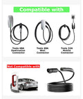 Image showing compatibility of Heavy Duty 16.4 Ft 50A 240V Tesla Charger Extension Cable With Nacs Plug for different Tesla connectors.