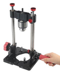 Heavy-Duty Portable Drill Guide With One Half Inch Keyed Chuck, 0 To 60 Degree Adjustable Angle Pro-Grade Precision Jig