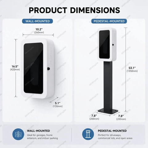 Product dimensions of Tough As Nails Outdoor EV Charger Enclosure With Combination Lock And Weatherproof Visible Window for Tesla Charger Storage Security on Garage Driveway or Home Charging Station Setup Black Passcode.