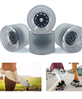 70mm Longboard Wheels 51mm Wide With 80A Hardness And ABEC-9 Bearings, Includes Spacers, Riser Pads And All Hardware, Clear Frosted Finish