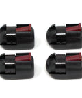 No Sweat Quick Release End Fittings For 10mm Ball Stud Gas Spring Struts 4 Pack Heavy Duty Gear for RV use, black ABS material.