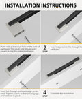 Installation instructions for 10 Pack Adjustable Cabinet Pulls Black Silver Two Tone Square Dresser And Drawer Handles