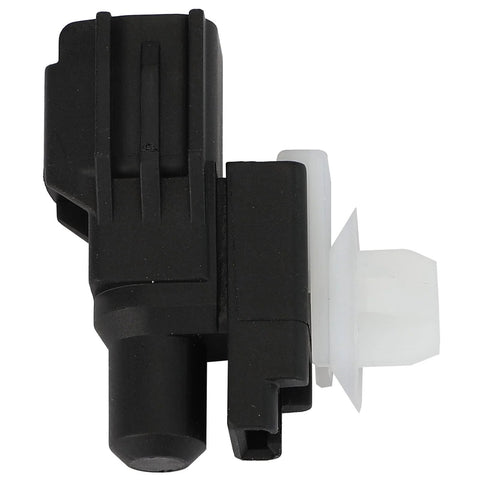 A-Premium air temperature sensor for automotive use; black plastic body with white connector.