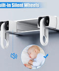 Premium 150 Pack Heavy Duty Curtain Track Rollers In Crisp White Aluminum Featuring Dead Quiet Pulleys That Glide Like Butter On Wall Or Ceiling Mounts For Big Time Home Decor Upgrades with silent wheels.