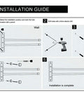 Installation guide for Two Arm Bathroom Swing Arm Towel Bar Wall Mount In Stainless Steel Brushed Finish