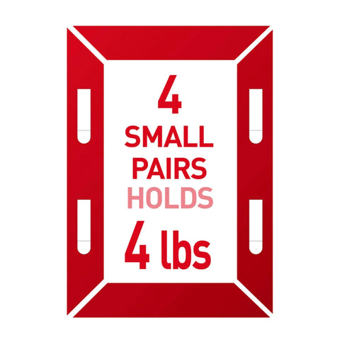 Damage Free Picture Hanging Strips For Walls, 4 Pairs That Hold Up To 4 Pounds Total, red and white text graphic design