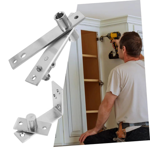 Heavy Duty Pivot Hinge Kit For Doors And Cabinets Concealed Hidden Hinge System For DIY Secret Door Projects Crossed Pivot Concealed Hinge With Hardware Included