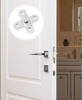 6-Piece Stainless Steel Rotation Door Hinges Set With Free Rotation And No-Hassle Install on interior wooden door