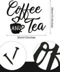 Coffee Bar Decor Metal Sign 12x10 Inch Wall Art Rustic Vintage Black Cup Letter Sign For Cafe Home Office Kitchen