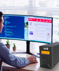 600VA/360W UPS Battery Backup And Surge Protector For Computers Routers NAS And Home Theaters Uninterruptible Power Supply With AVR Regulation To Keep Your Gear Safe When The Lights Go Out