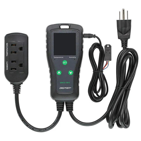 2 In 1 All In One Temperature And Humidity Controller Outlet Plug In Thermostat Humidistat for reptiles and greenhouses