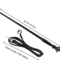 16 Inch Rubber Duck Flexible Mast Boat Radio Antenna For FM AM Stereo, Works Great On Boat Car RV Motorhome ATV UTV Tractor Yacht