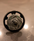 4x4 RC Upgrade Kit: 54T metal spur gear 32P with full clutch assembly displayed on table.