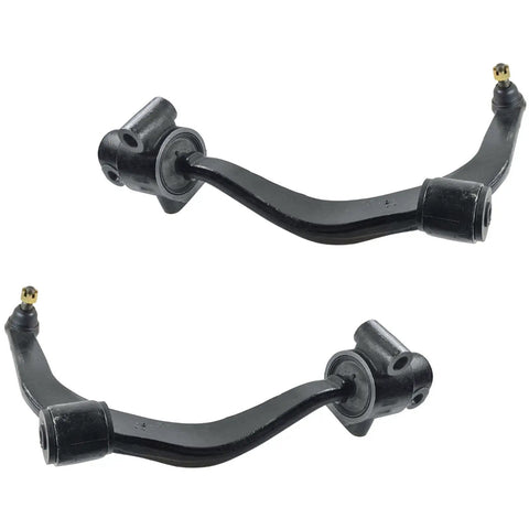 Badass Four Piece Front Suspension Kit Lower Control Arms Ball Joints And Sway Bar Links Fits 2003 To 2008 FX35 And FX45 set of two control arms with black finish