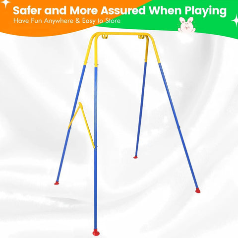 Heavy Duty Metal A Frame Swing Stand For Baby With Foldable Frame Indoor Outdoor Hammock Chair Stand Non Slip Feet Tough Build Supports Up To 165 Lbs For Busy Homes