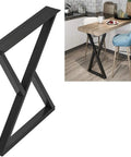 Built Tough Black Table Legs Heavy Duty Metal Support For Kitchen Dining Or Coffee Desk DIY Furniture Swap with sturdy design.