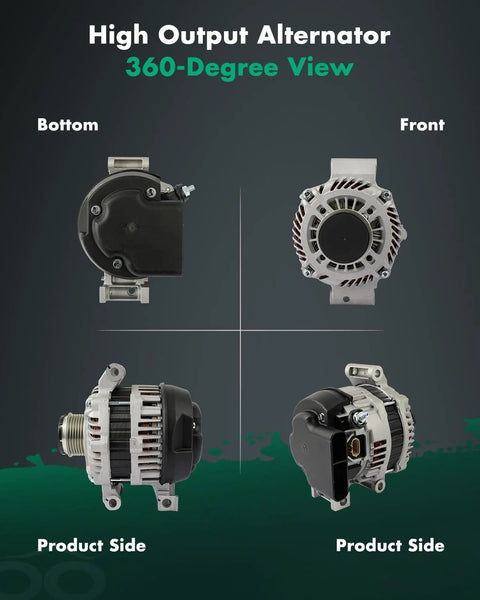 High Output 110 Amp 12V Alternator For Mazda 3 2.3L 2007 2013 And Mazda 6 2.3L 2006 2007 With 6 Groove Pulley And Internal Regulator