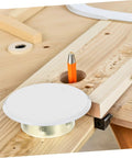 Hella Dope Decorative Fire Sprinkler Covers For Concealed Head Valves Rock Solid Metal Nozzle Caps installed on wood surface.