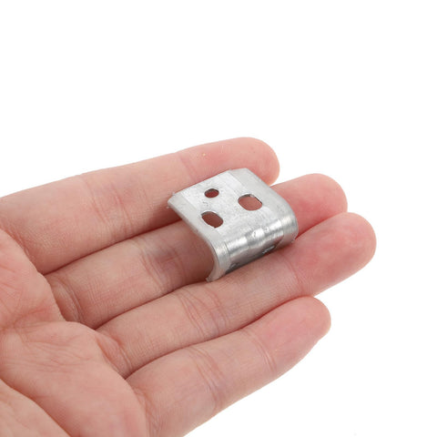 Hand holding heavy duty spring clip with soft rubber design, part of 100 pack S clips for secure sofa spring fixation, furniture repair kit