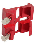 Dovetail Base Finder Scope Mount Bracket for Precise Track Cutting Aluminum Alloy Optical Telescope Red Finish with Dual Thumbscrew Locks