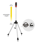 Multi Pattern Sprinkler Plus Misting System With Quiet Turbo Gear Drive And Beefy Heavy Duty Tripod, extendable height feature