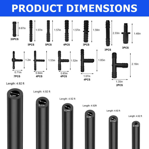 Get Your Car Running Smooth With This Slick 70 Piece Vacuum Line Kit Featuring Super Durable 5 Foot Silicone Hoses And 64 Secure Connectors In Multiple Sizes For Any Vehicle Piping System You Need To Fix Up Today, black silicone hose connector sizes