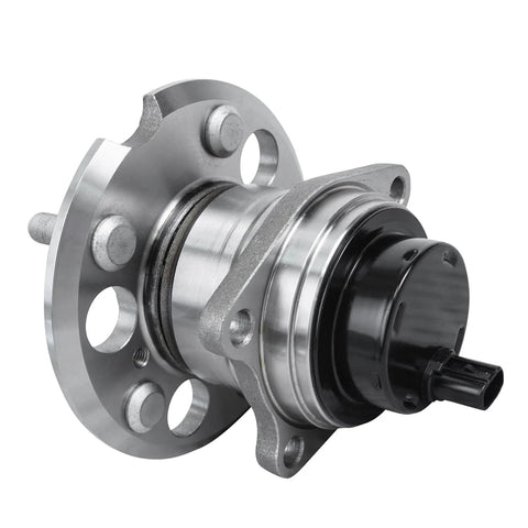 Rear Wheel Bearing Hubs Kit For 1996 Through 2005 Toyota RAV4 2WD ABS 5 Bolt 4 Bolt Square Flange Left And Right Replacement Hub Assembly 2 Piece Set Includes Easy Install No Fuss front view