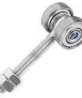 Rock Solid Dual Bearing Sliding Door Wheel Rollers With Corrosion Resistant Galvanized Steel Finish For Zero Hassle Track Installation Supporting Up To Fifty Kilograms mounted on a threaded shaft.