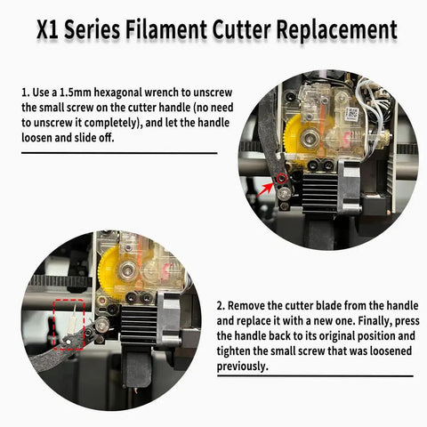 Heavy Duty Replacement Filament Cutter Blades For Bambu Lab 3D Printers 3 Pack Original Design Built Different With Hardcore Durability For Flawless Prints