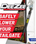 Heavy Duty Tailgate Assist Fits 2015 To Current Ford F150 showing hydraulic damper attachment for safe tailgate operation.