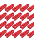 Set of 20 Heavy Duty Silicone Car Door Lock Buffer Pads in red, measuring 1.73x0.66 inches for sound dampening.