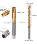 M10 By 1.5 Spiral Point Thread Tap And 8.5mm Twist Drill Bit Set For Metalworking high speed steel titanium plated