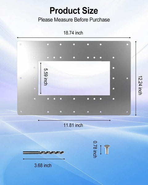 Wide Mouth Pool Skimmer Repair Kit For Rusted Wall Areas, Fits Hayward SP1091WM And Hydrotools 8939, metal panel diagram