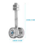 Tough As Nails Dual Wheel Sliding Door Roller Pulley With Double Bearings smooth riding galvanized steel, 2.79 in height.