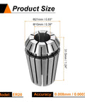 ER20 Spring Collet Chuck 10mm Precision Router Collets For CNC Engraving Milling Lathe Tools, 65Mn Spring Steel, HRC55
