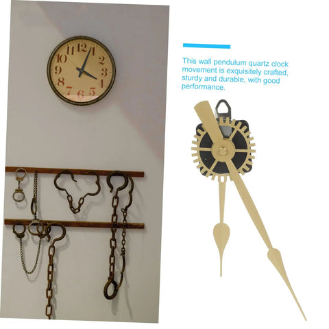 DIY Wall Clock Kit With Battery Powered Quartz Movement, Hands, And Heavy Duty Mechanism on rustic wall display