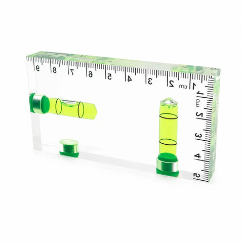 RuiJOTWAT Clear Magnetic Spirit Level Dual Direction Mini Spirit Level Tool For Carpentry Diy Projects with measuring markings.