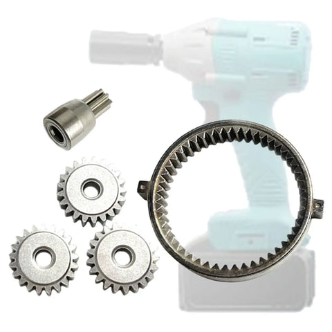 Heavy Duty Metal Electric Drill Gear Set With 50 Teeth Planetary Gears And Ring For 775 And 550 Drills Built Tough For Quick Repairs