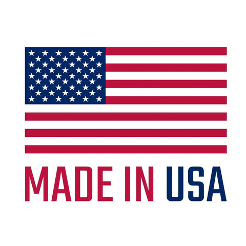 American flag with text "Made in USA" representing 25-Inch Ready-To-Wrap Sandpaper For Drum Sander 80 Grit Precut Wraps Aluminum Oxide