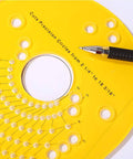 Pro Circle Cutting Jig For Wood Router, Precision Circle Cutter Guide For Speaker Cutouts And Plunge Routers, Yellow with scale