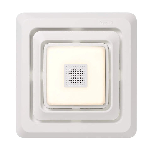 Bluetooth Speaker Grille Cover For Bathroom Exhaust Fans With LED Light, Quick Five Minute Install, Waterproof Ceiling Speaker System