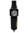 Front view of Three Quarters Inch NPT Air Filter Regulator For Your Shop Piping System With Moisture Removal Up To 150 PSI