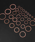 Super Sweet 570pcs Copper Washer Assortment Kit With 30 Metric Sizes Nice For Auto Repair And Home Plumbing Jobs Plastic Organizer Holds Sump Plugs Hydraulic Fittings Oil Seals Easy Find Compartments Keep Gear Tidy On Trucks Or Cars, copper washers