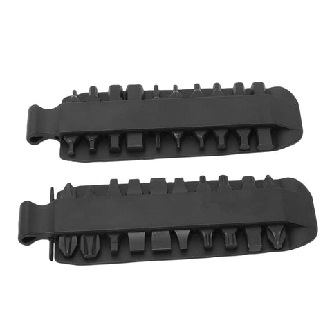 Ultimate 21 Piece Industrial Grade S2 Steel Screwdriver Bit Kit With Double Sided Flat And Hex Drive Design Featuring Strong Magnetism And Universal Compatibility For All Your Heavy Duty Drilling Jobs, black holder