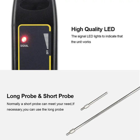 Ultrasonic Leak Detector And Industrial Stethoscope for Engines Bearings Valves Pumps and Pipes with LED signal and probes