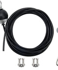 Built Tough Replacement Cable For Home Gym Rigs, Heavy Duty Steel Wire Rope With Smooth Nylon Cover, 118 Inch adjustable cable kit with hardware.