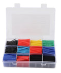 Massive 750 Piece Heat Shrink Tubing Kit For Electric Wiring Repair, Durable PE Dielectric Sleeves Snugly Wrapping Cables With Fast 100 Degree Melt And Tough 2 To 1 Shrinkage Assortment Is Totally Awesome. Assorted color heat shrink tubing kit in organizer box