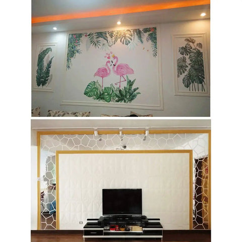 Self Adhesive Flexible Foam Molding Trim 90 Inch Long By 3 Inch Wide 3D Decorative Wall Border in living room decor