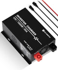 1000W Pure Sine Wave Inverter Charger With 55A LiFePO4 Battery Charger And 20Ms UPS for RV use, black unit with cables