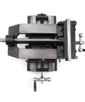 Top view of 6 Inch Drill Press Vise With Cross Slide, Built Like A Tank Heavy Duty Milling Vise Holder, metal cast iron